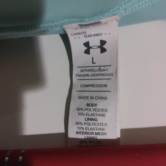 UNDER ARMOR WORKOUT BRA L TEAL - Picture 5 of 5